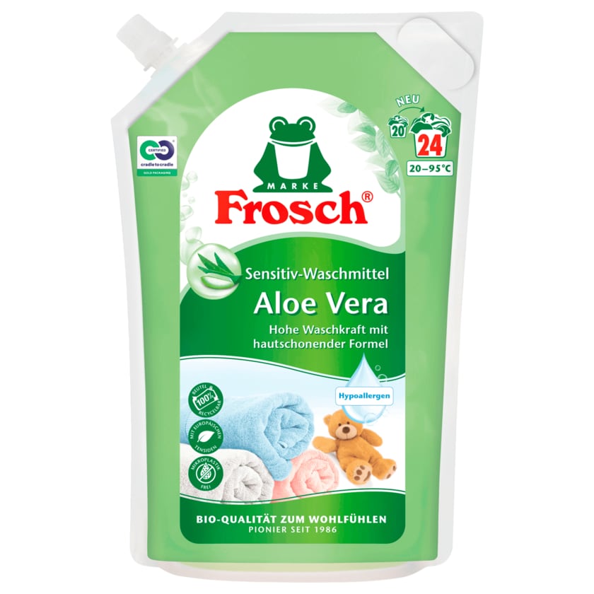 Frosch Waschmittel flüssig Sensitiv Aloe Vera 1,8l 24WL